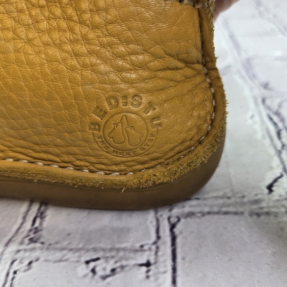 Bed Stu tan yellow pebbled leather moccasin chukka ankle boots main image 5
